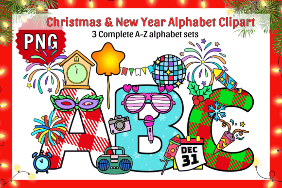 Christmas Alphabet and New Year Alphabet: A Graphics & Crafts Asset Review