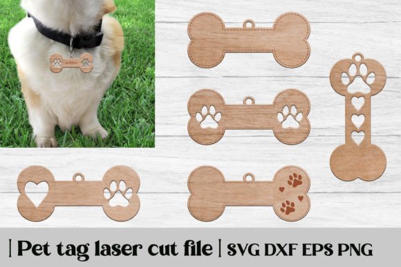 Dog Tag Laser Cut Pet Tag SVG: A Must-Have Graphic for Handmade Creators