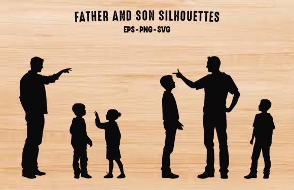 Father with Son Silhouette PNG Free: A Versatile Graphic for Local Branding