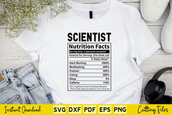 Free Funny Scientist Nutrition Facts SVG: A Creative Graphic for Crafts and Branding
