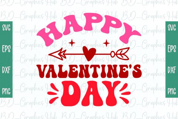 Happy Valentine's Day Retro SVG for Crafts and Graphics