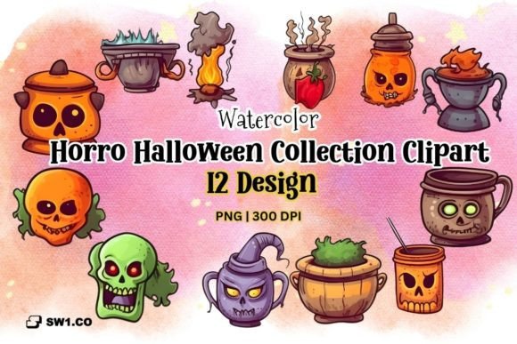 Horror Halloween Clipart PNG: A Graphic Design Asset for Seasonal Web Publishing