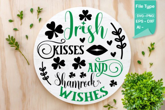 Irish Kisses and Shamrock Wishes: A Graphic Design Asset for Crafters