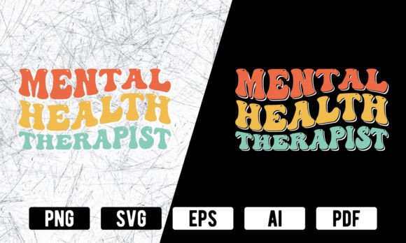 Mental Health Therapist Graphics: A Freebie with Retro Flair for Handmade Creations