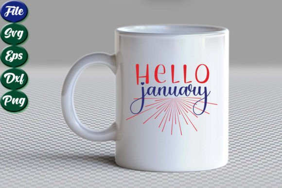 New Year SVG Design, Hello January: A Graphics Freebie for Creative Sellers