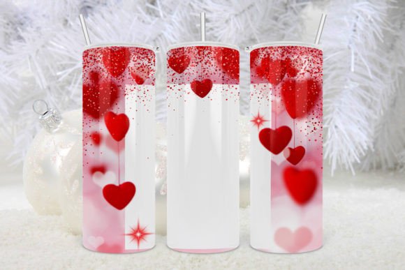 Red Heart Valentine Wrap Graphics for Crafts and Content Creators