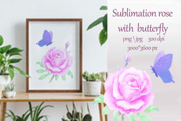 Rose, Butterfly PNG: A Versatile Graphic Design Freebie for Local Branding