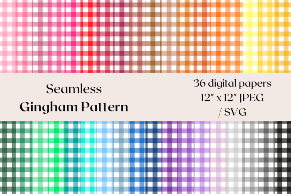 Seamless Gingham Pattern Digital Paper: A Freebie Graphic for Creative Sellers