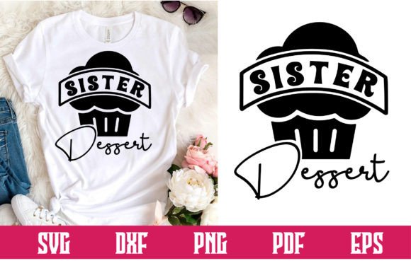 Sister Dessert Svg Design for Crafts and Graphics