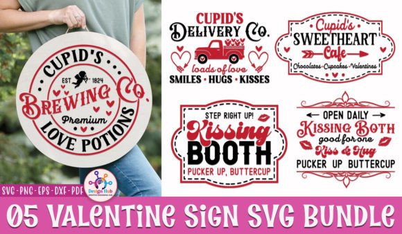 Valentine Sign SVG Bundle: A Powerful Graphic Design Asset for Crafts and Marketing